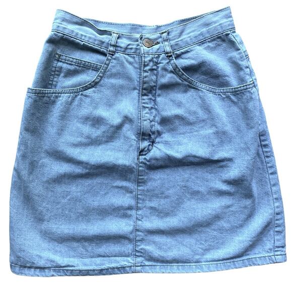 Esprit Dresses & Skirts - Vintage ESPRIT Denim Mini Skirt Junior's Size 5 Made in the USA 90s Retro Preppy
